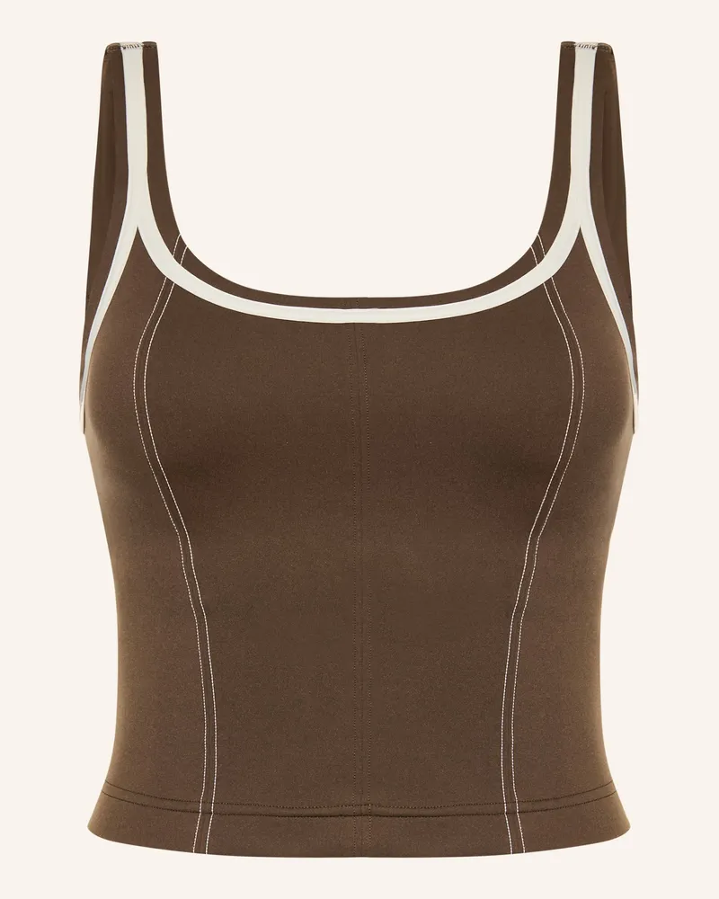 LULULEMON Cropped-Top Glow Up C/D braun Dunkelbraun