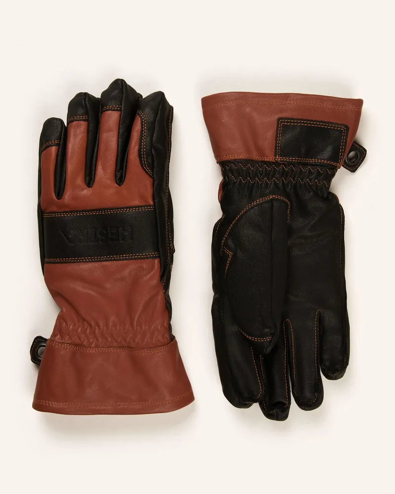Hestra Skihandschuhe Fält Guide braun Schwarz