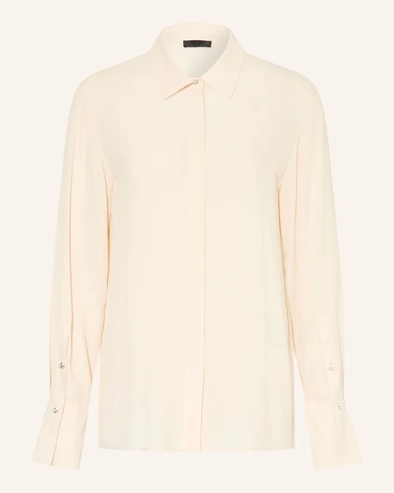 Liu Jo Hemdbluse Mit Schmucksteinen weiss Creme