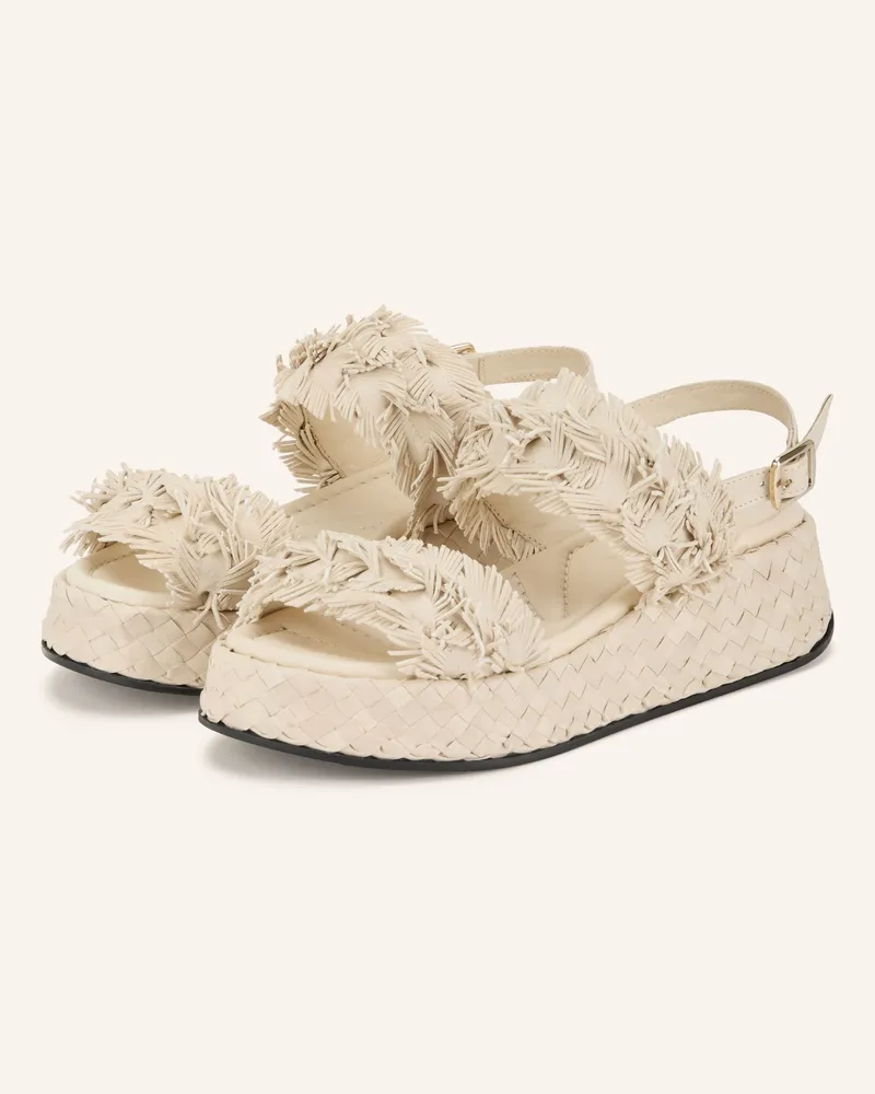 Pons Quintana Plateau-Sandalen Maui beige Hellgrau