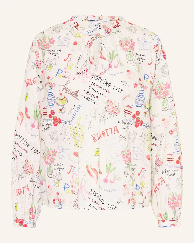 Emily van den Bergh Blusenshirt mit Rüschen Weiss