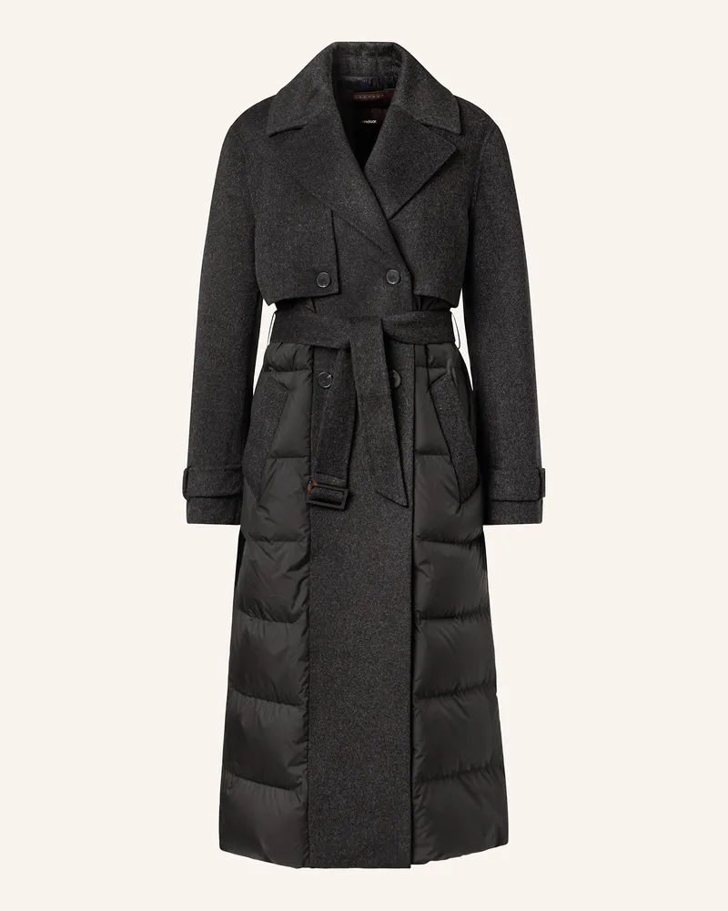 windsor. Daunenmantel im Materialmix Dunkelgrau