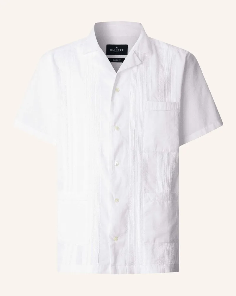 Hackett Freizeithemd Poplin Cruise Ss weiss Weiss