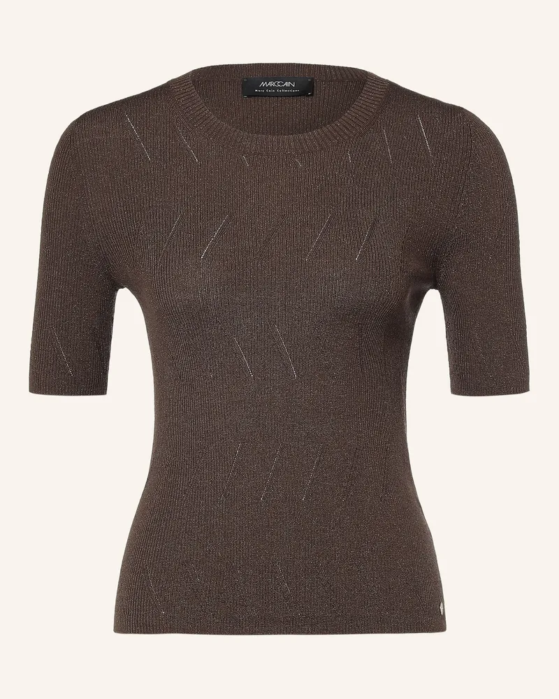 Marc Cain Strickshirt Mit Glitzergarn braun 697