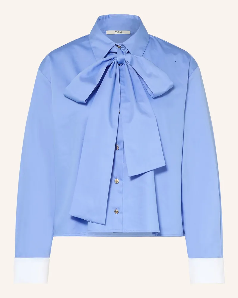 Maje Hemdbluse Mit Abnehmbarer Schluppe blau Blau