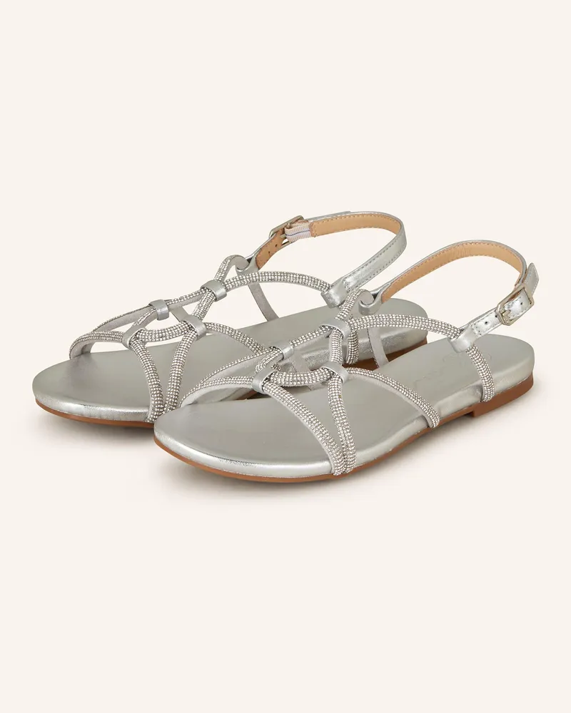 Unisa Sandalen COOPER mit Schmucksteinen Silber