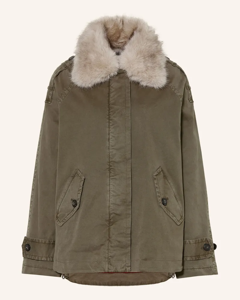 Blonde No. 8 Jacke Nati 316 Mit Abnehmbarem Kunstfell gruen Khaki