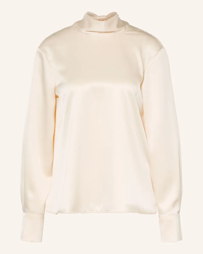 Maje Schluppenbluse Aus Satin weiss Ecru