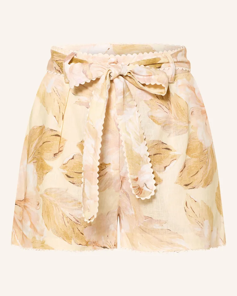 Mrs & HUGS Leinenshorts gelb Ecru