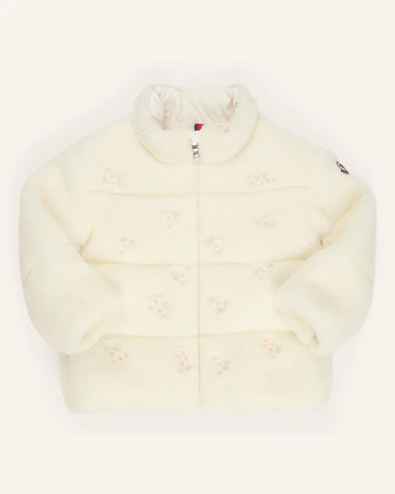 Moncler Steppjacke Chiara Aus Teddyfell weiss Hellbraun