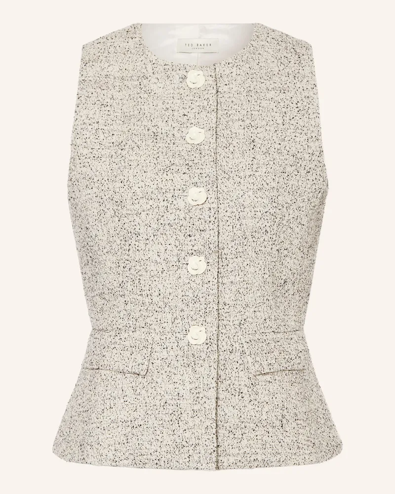 Ted Baker Blazerweste EKAAW aus Tweed Ecru