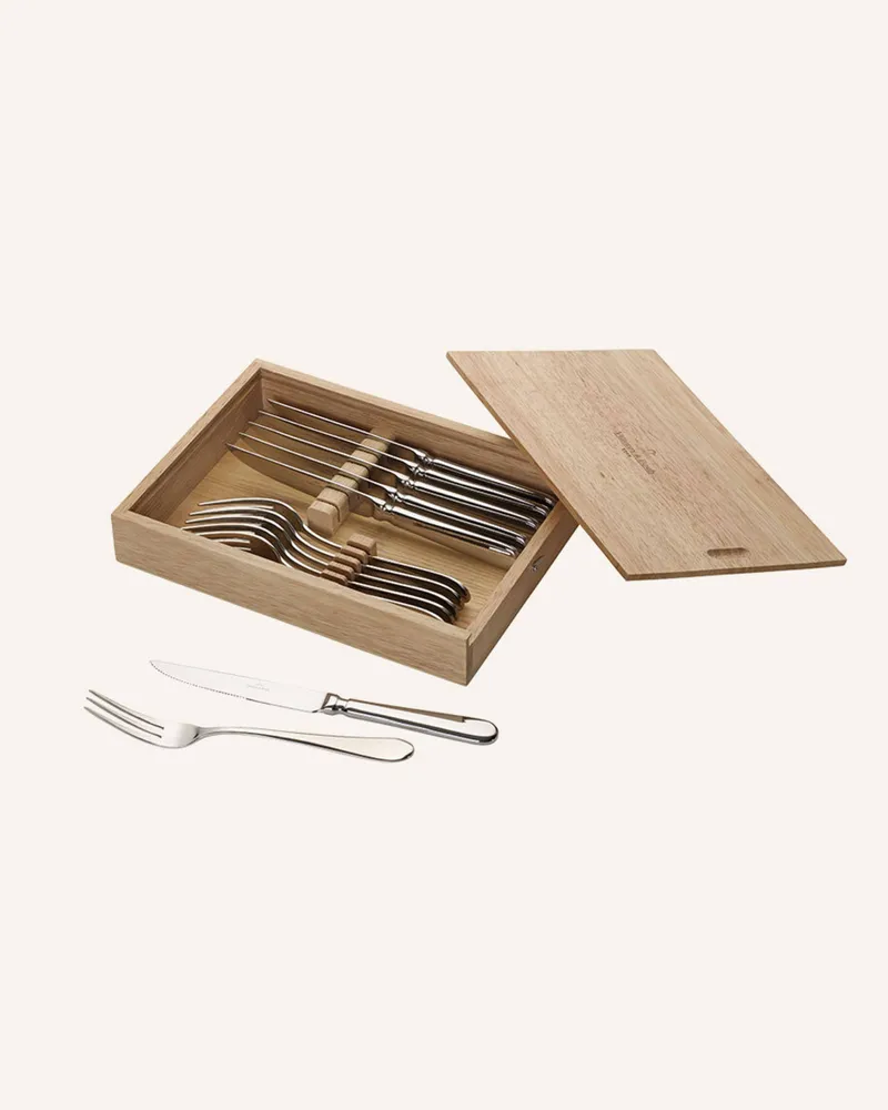 Villeroy & Boch 12-Tlg. Steakbesteck-Set Piemont silber Silber