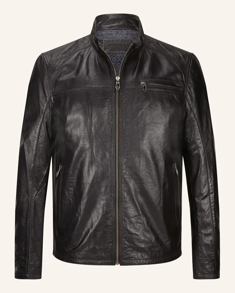 Milestone Lederjacke Msmarco schwarz Schwarz