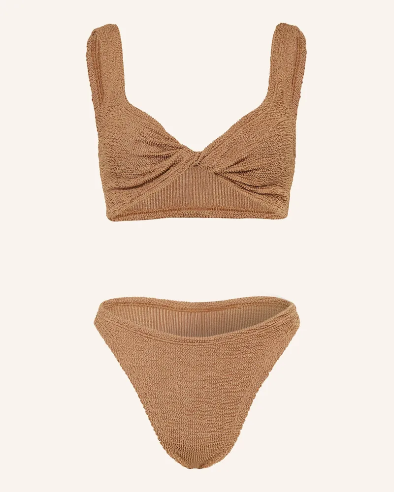 Hunza G Bralette-Bikini JUNO Hellbraun