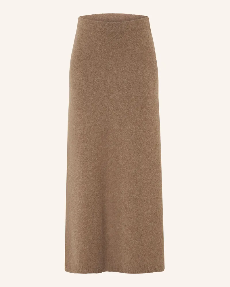 Max Mara Strickrock Dorina Aus Cashmere braun Beige
