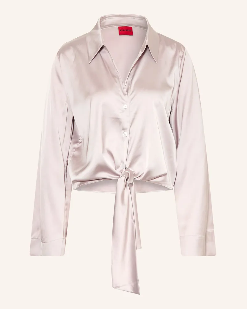 HUGO BOSS Satinbluse Errika grau Hellgrau