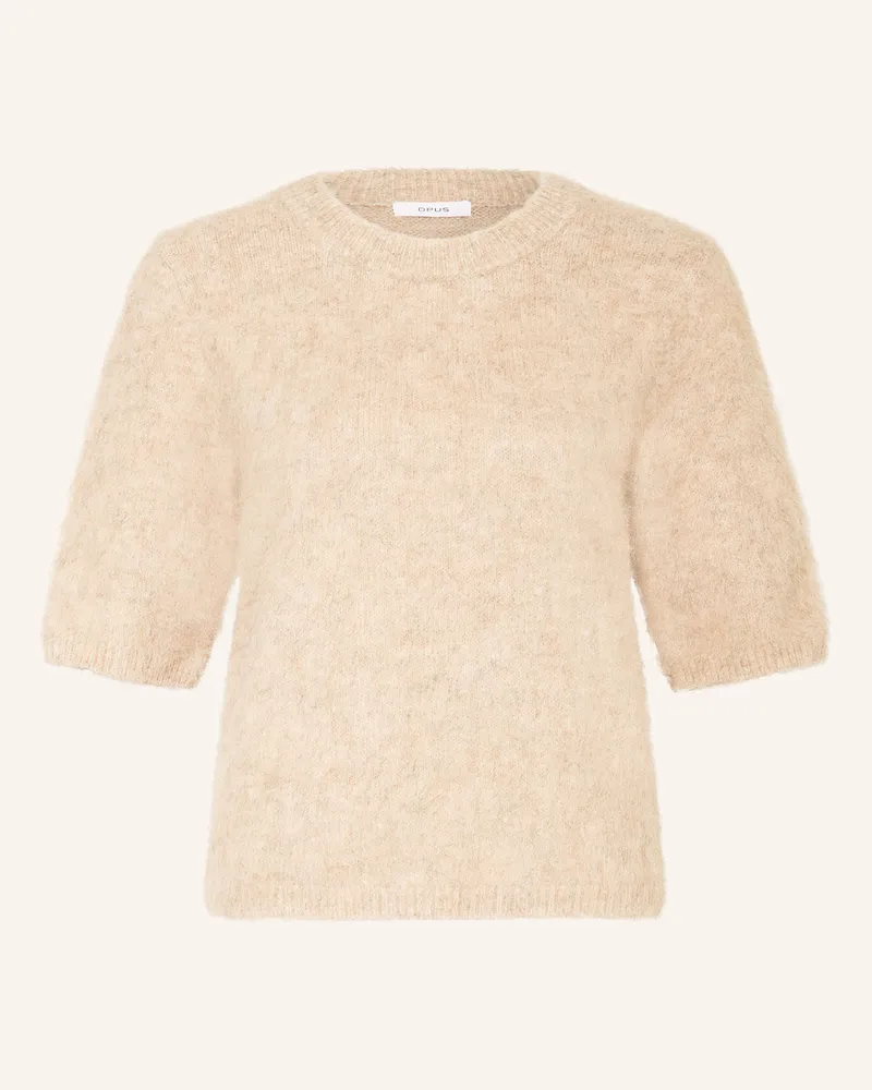OPUS Strickshirt PLAUSH Hellbraun