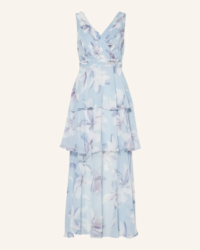 Apart Abendkleid in Wickeloptik Hellblau
