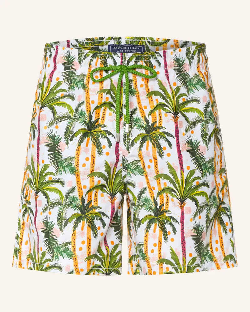 Vilebrequin Badeshorts Moorea gruen Weiss