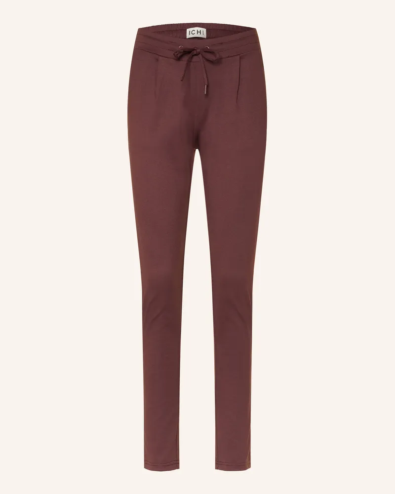 ICHI Jerseyhose Ihkate Im Jogging-Stil lila Dunkelrot
