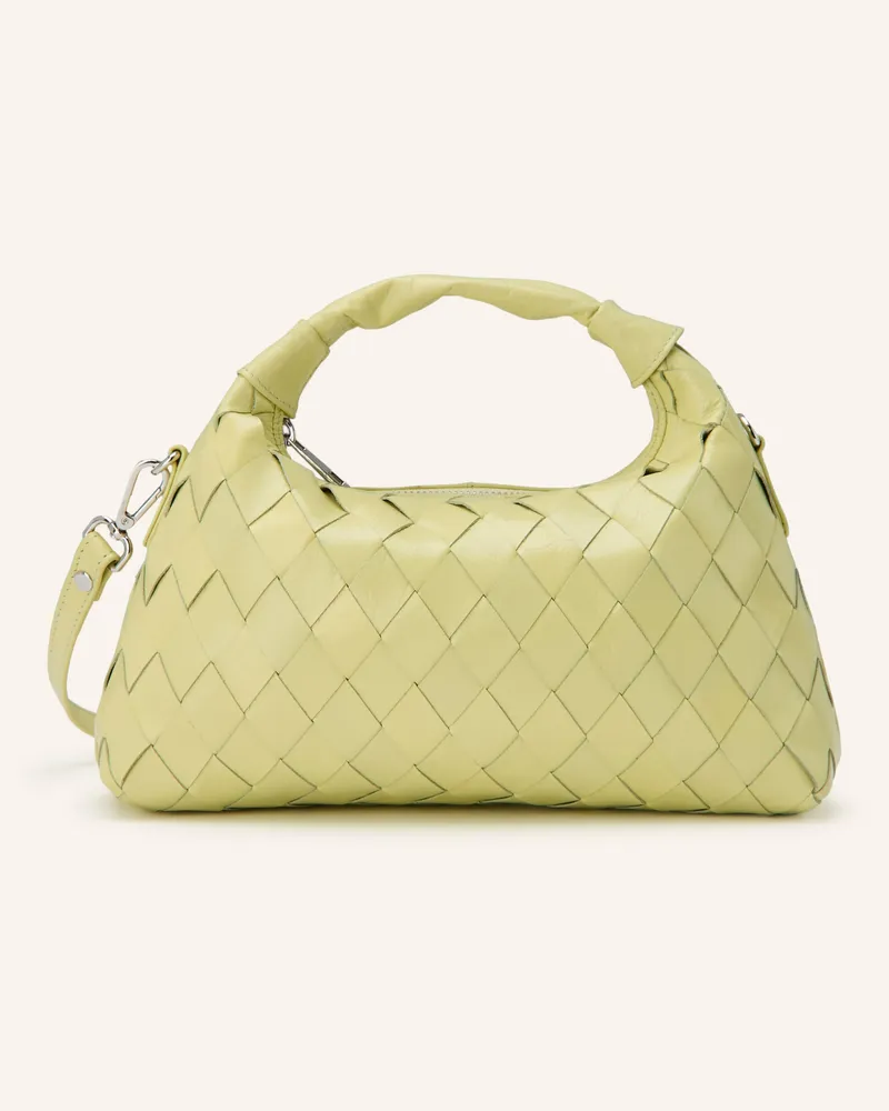 NÚNOO Handtasche Dandy Braided Medium gruen Neongelb