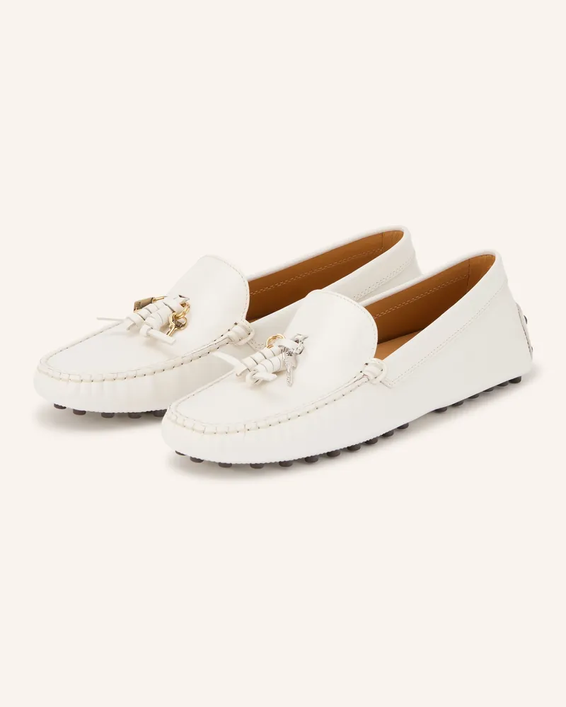 TOD'S Mokassins Gommino weiss Creme