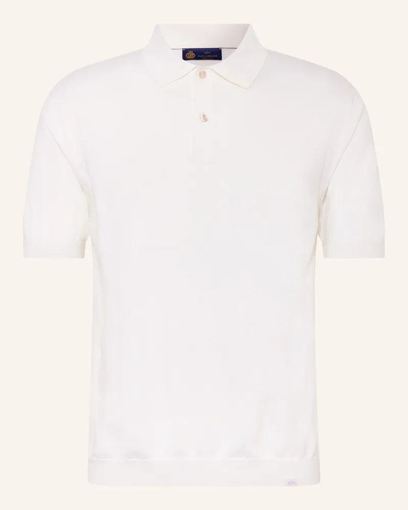 Paul & Shark Strick-Poloshirt Mit Seide weiss Weiss