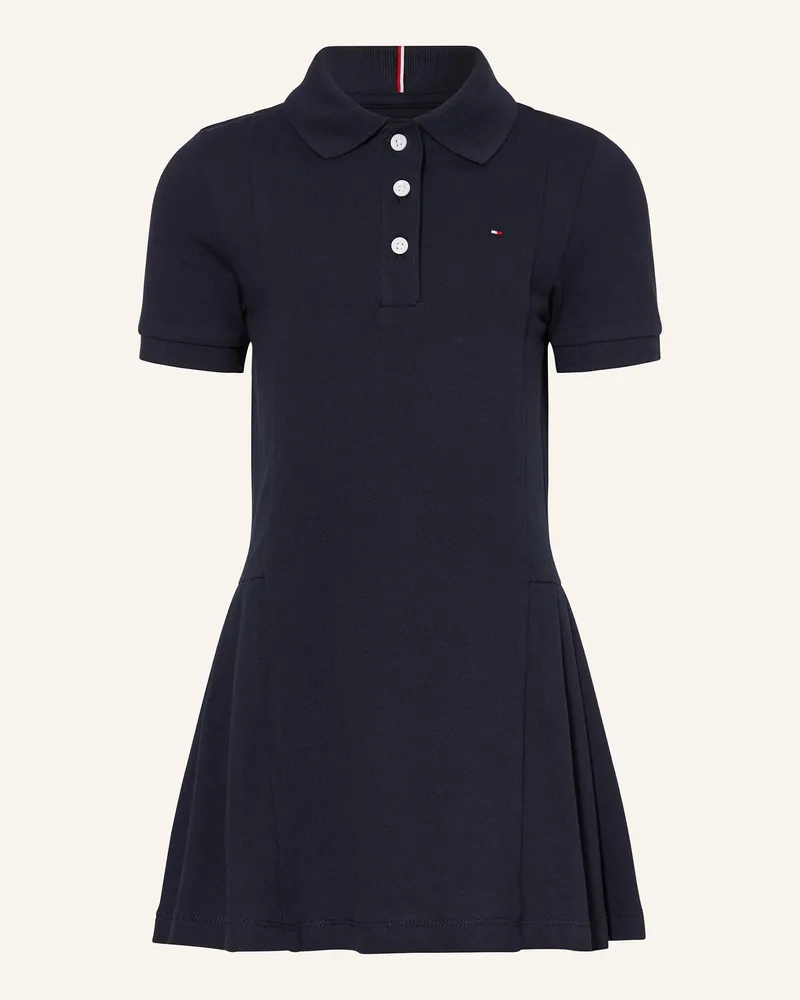 Tommy Hilfiger Piqué-Polokleid Dunkelblau