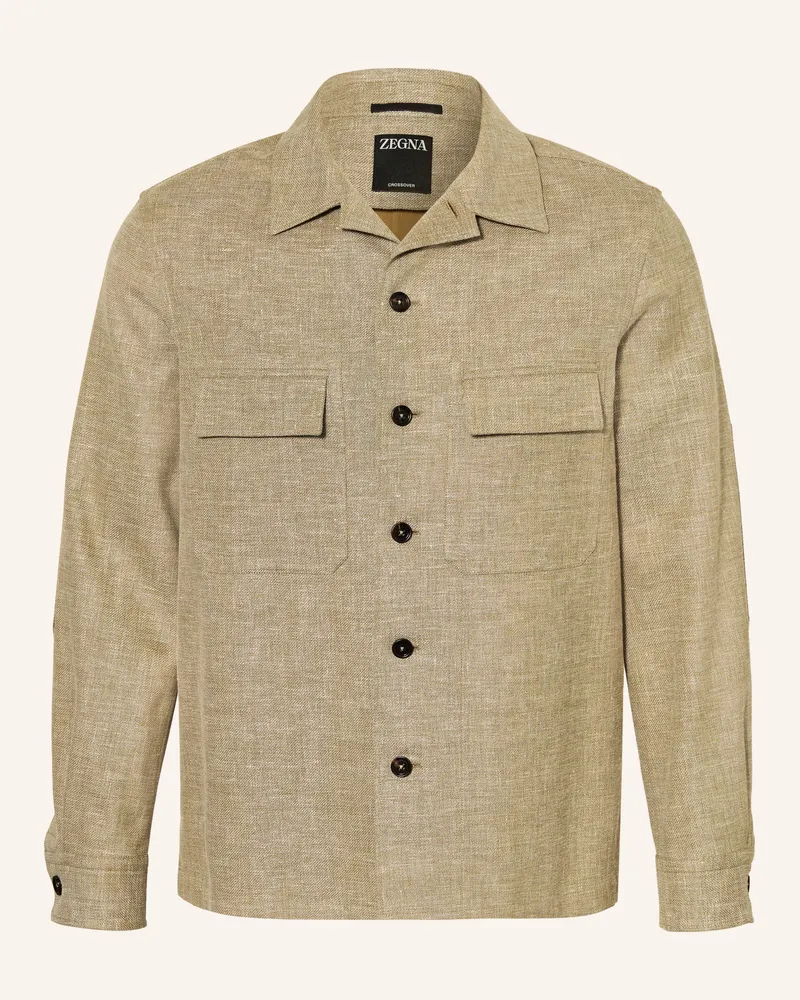Ermenegildo Zegna Overjacket mit Leinen Khaki