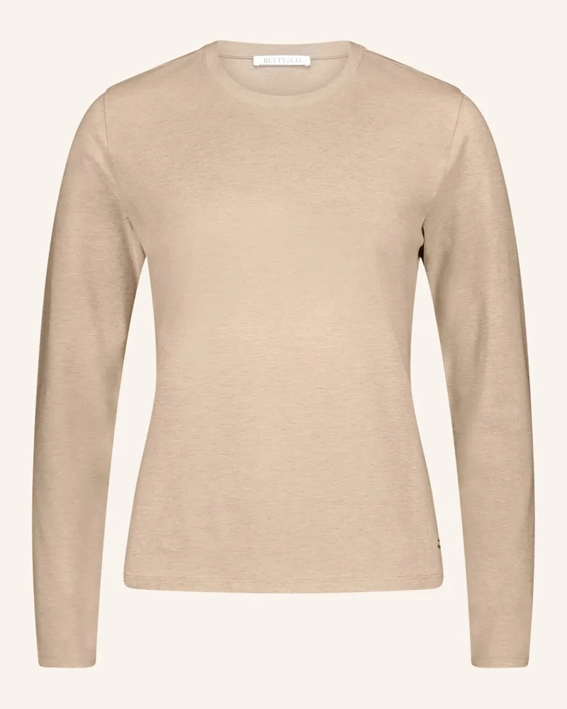 Betty Barclay Casual-Shirt Mit Rundhalsausschnitt beige Taupe