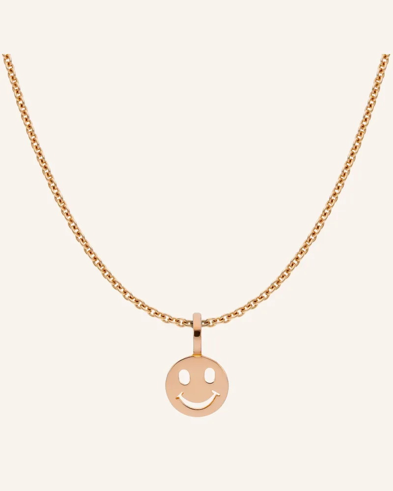 CADA Kette Tiny Smiling Face rosegold Roségold