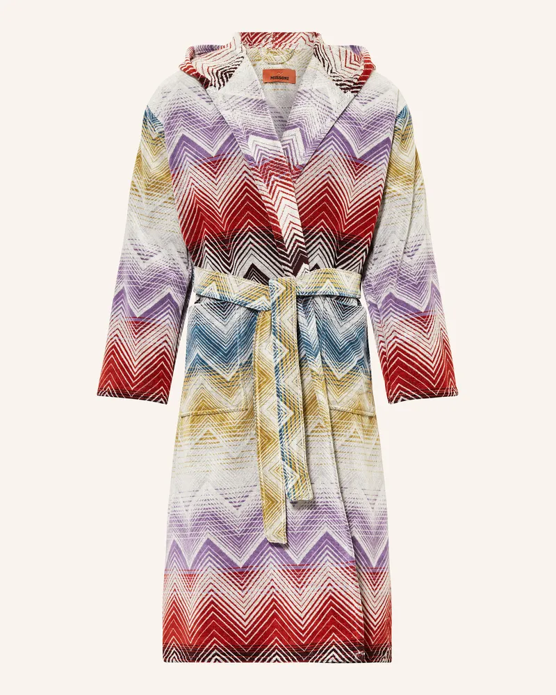 Missoni Home Unisex-Bademantel MAREA mit Kapuze Weiss