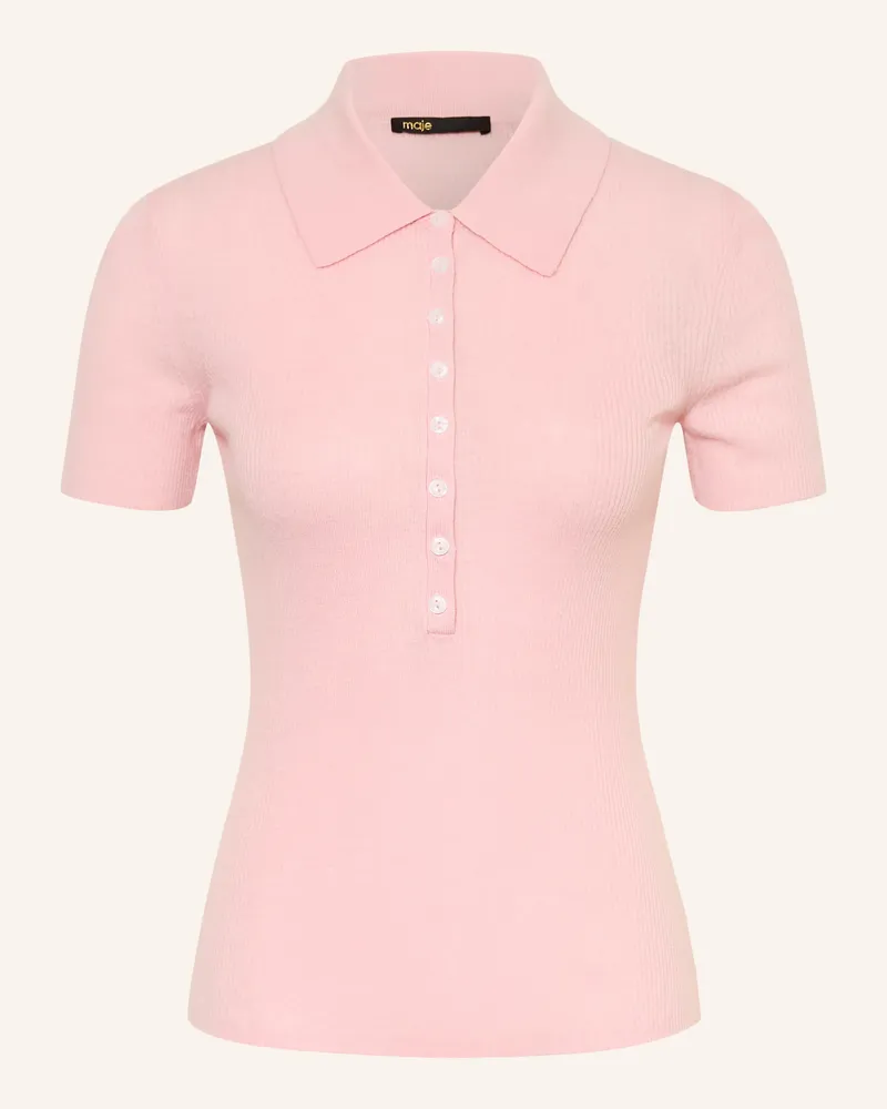 Maje Strick-Poloshirt rosa Rosa