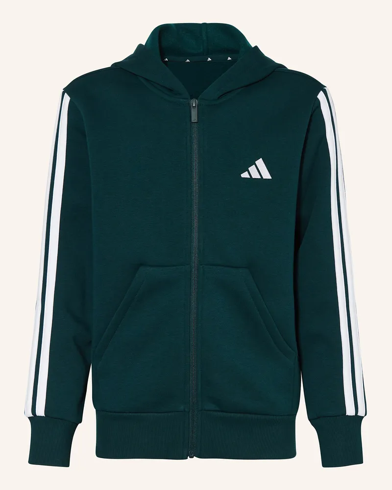 adidas Sweatjacke ESSENTIALS FULL ZIP Dunkelgrün