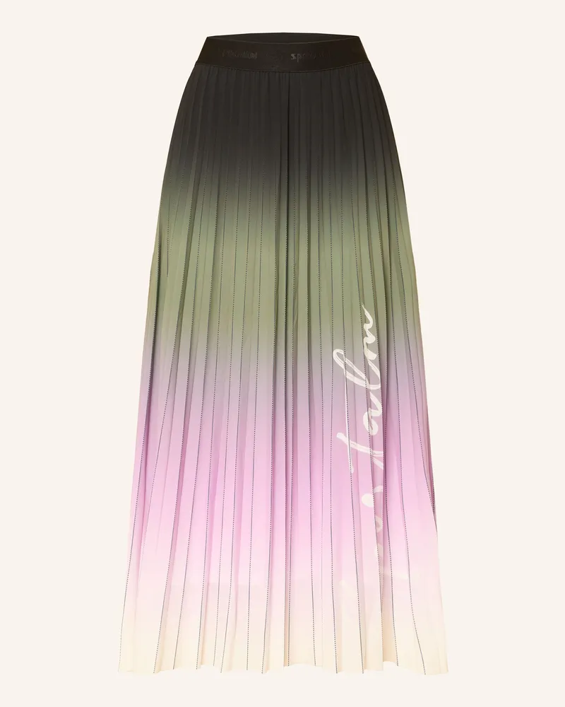 Sportalm Plisseerock aus Satin Schwarz