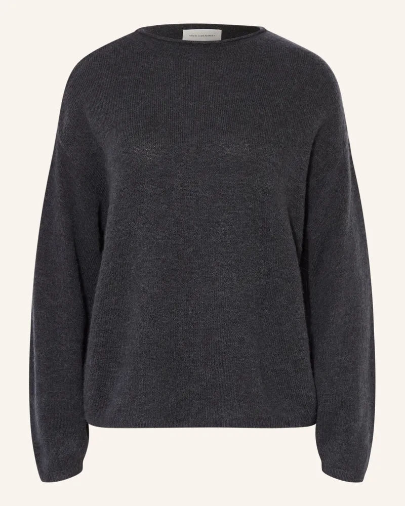 MOSS COPENHAGEN Pullover Mschviloh Mit Alpaka blau Dunkelgrau