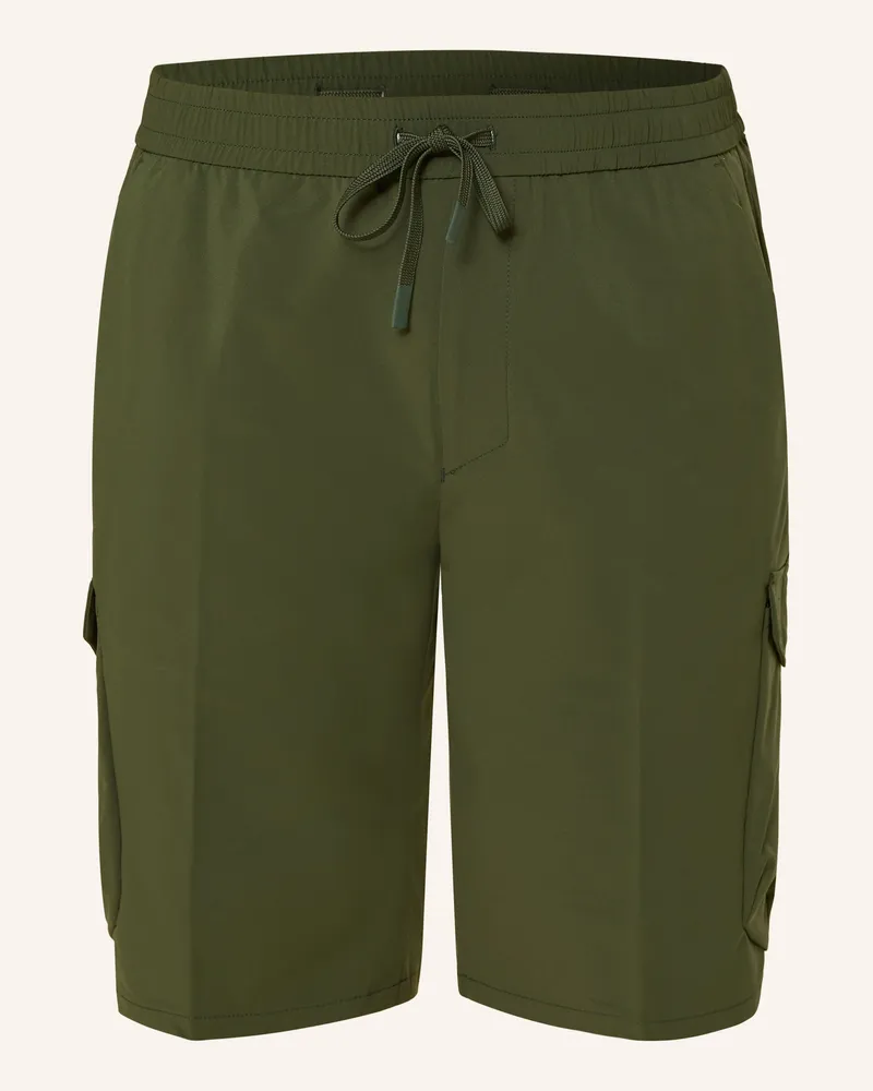 HUGO BOSS Cargoshorts Urbanex Tapered Fit schwarz Dunkelgrün