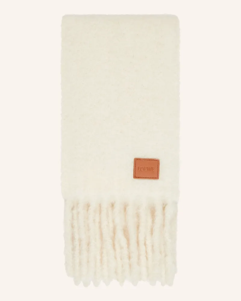 Loewe Mohair-Schal Ecru