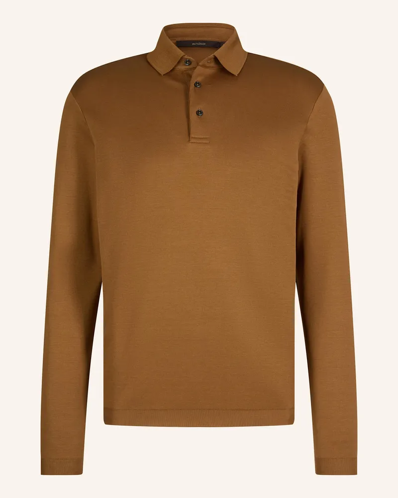 windsor. Poloshirt braun Camel
