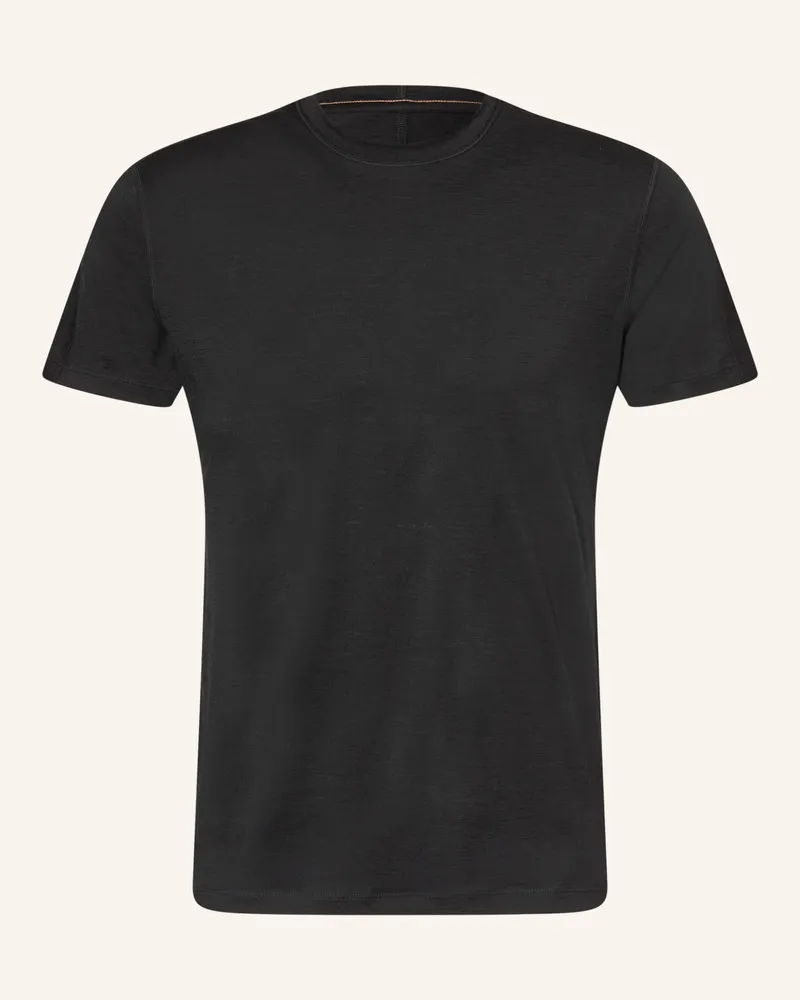 Icebreaker T-Shirt Merinofine™ Ace Aus Merinowolle schwarz Schwarz