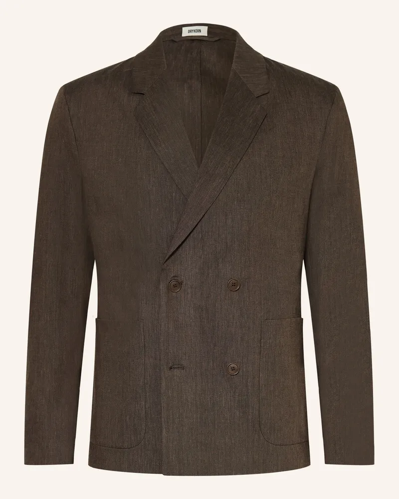 Drykorn Anzugsakko Domaro Slim Fit Mit Leinen braun 1104