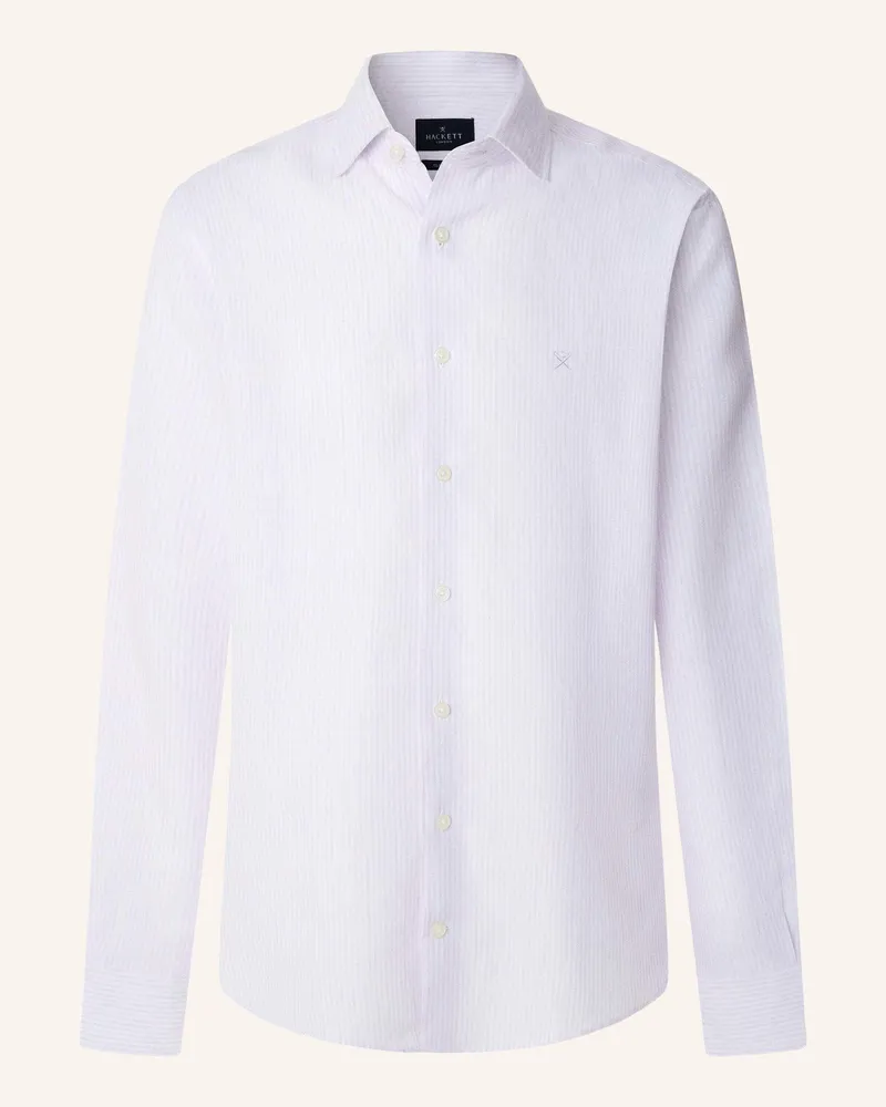 Hackett Freizeithemd LINEN STRIPE Lila