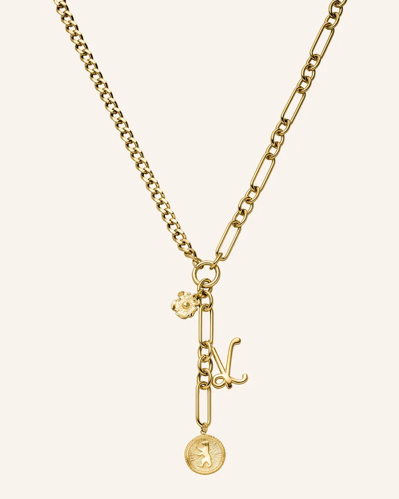 Liebeskind Halskette  Aus  Edelstahl gold Gold