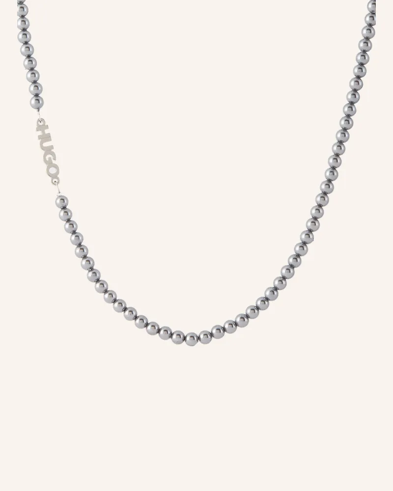 HUGO BOSS Halskette Smallpearl grau Grau