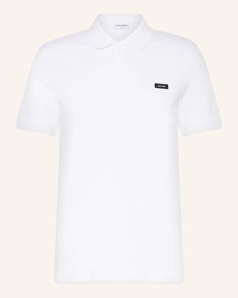 Calvin Klein Piqué-Poloshirt Weiss