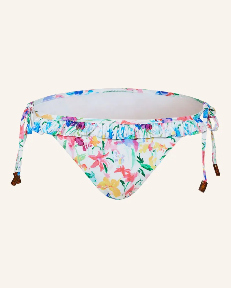Vilebrequin Triangel-Bikini-Hose HAPPY FLOWERS Weiss
