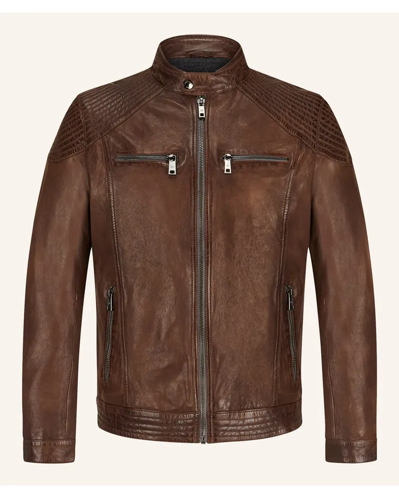 Milestone Lederjacke MSPARKER Braun