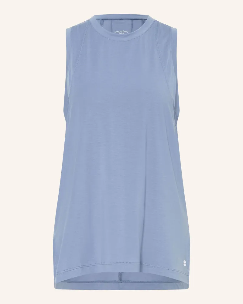 Sweaty Betty Tanktop SOFT FLOW STUDIO Hellblau
