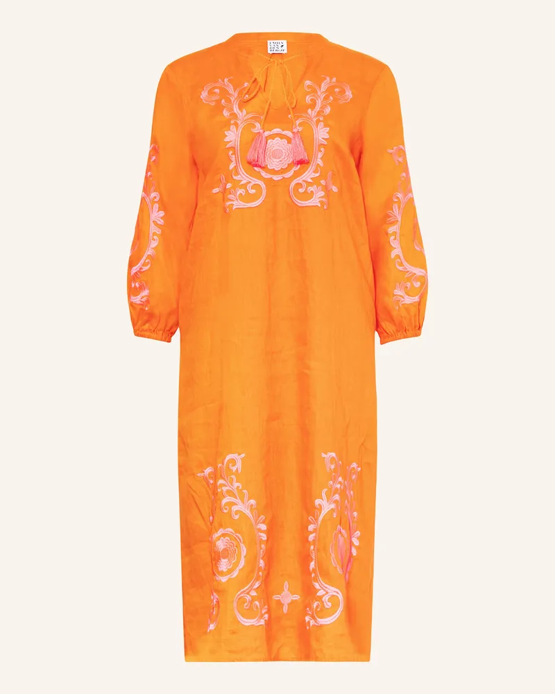 Emily van den Bergh Leinenkleid Mit 3/4-Arm orange Orange