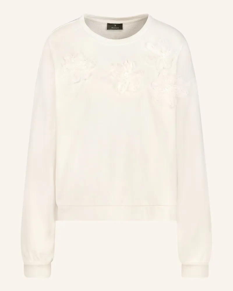 monari Sweatshirt Mit Pailletten beige Creme